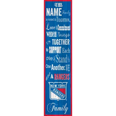 New York Rangers 6'' x 24'' Personalized Family Banner Sign