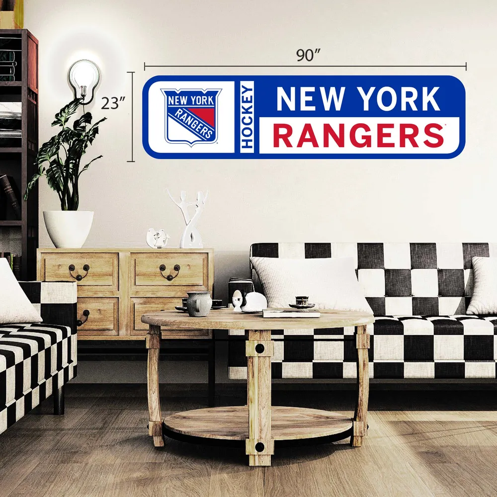 Rangers de New York - 90'' x 23'' Sticker mural repositionnable avec logo d'équipe