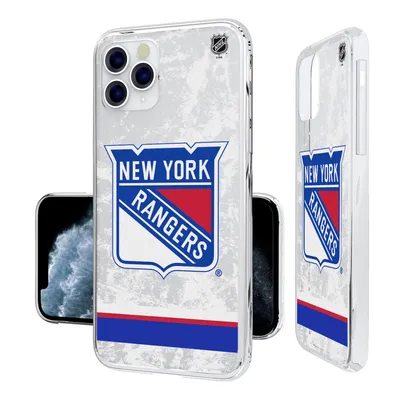 New York Rangers iPhone Stripe Clear Ice Case