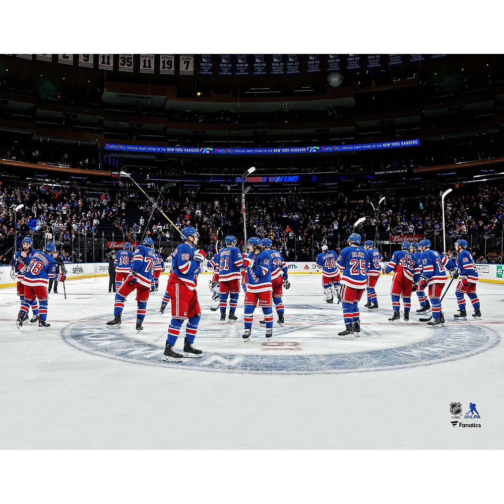 Photo de célébration l'équipe non signée des Rangers New York 2019-20