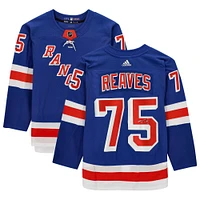 Maillot adidas authentique dédicacé par Ryan Reaves des Rangers de New York bleu
