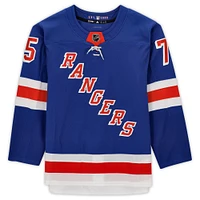 Maillot adidas authentique dédicacé par Ryan Reaves des Rangers de New York bleu