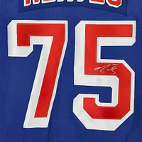 Maillot adidas authentique dédicacé par Ryan Reaves des Rangers de New York bleu