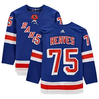 Maillot adidas authentique dédicacé par Ryan Reaves des Rangers de New York bleu