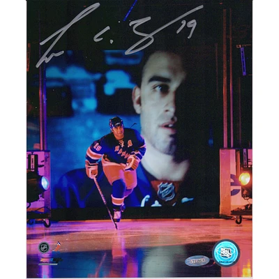 Photographie de présentation d'avant-match autographiée de Scott Gomez des Rangers de New York 8" x 10"