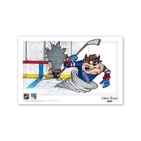 Diable de Tasmanie New York Rangers Looney Tunes 11"x 17" affiche imprimée