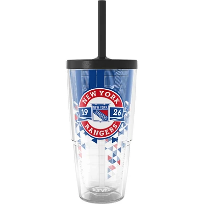 Gobelet Tervis New York Rangers Shatter Classic de 24 oz avec couvercle à paille