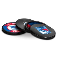 The Sports Vault New York Rangers Four-Piece Puck Coaster Set