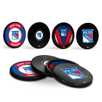 The Sports Vault New York Rangers Four-Piece Puck Coaster Set