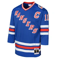 Maillot de joueur bleu Mitchell & Ness Mark Messier des New York Rangers 1993/94 Blue Line 2.0 pour tout-petit