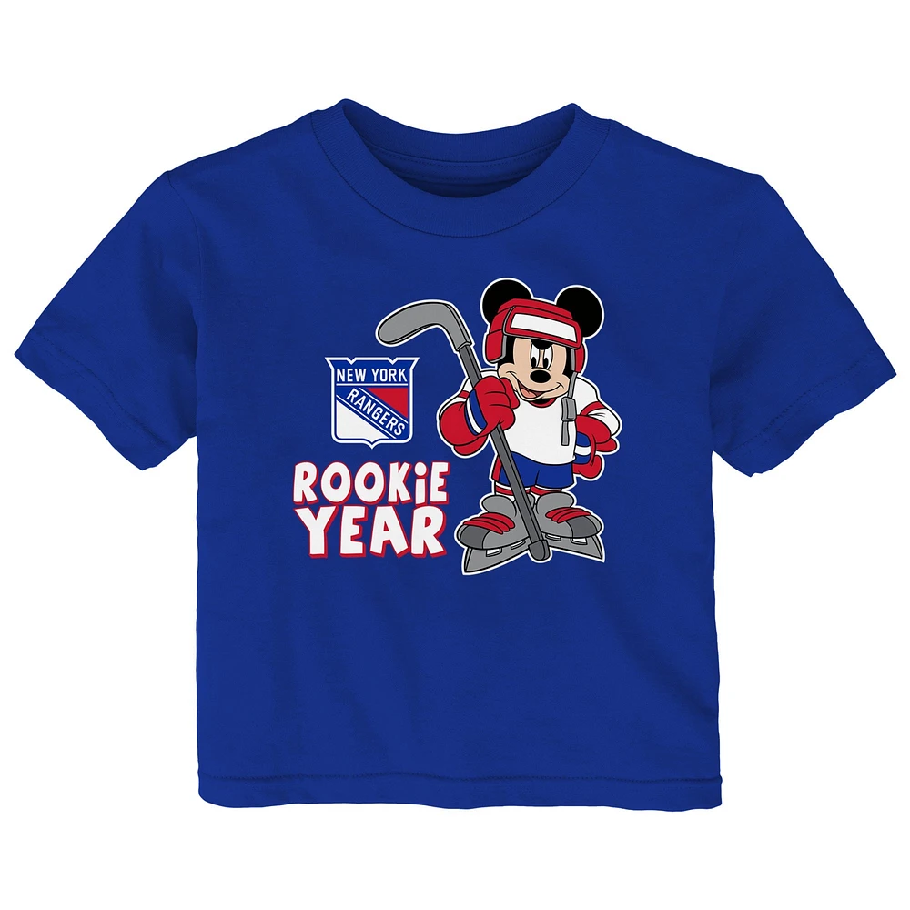 Ensemble t-shirt et short Disney Rookie Year des Rangers de New York pour tout-petit