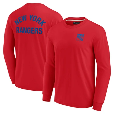 Unisex Fanatics Red New York Rangers Elements Super Soft Long Sleeve T-Shirt