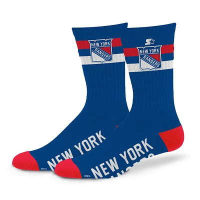 Chaussettes unisexes Starter New York Rangers Team Color à deux bandes