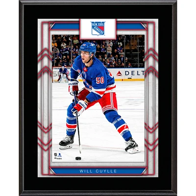 Plaque sublimée de joueur des Rangers de New York de Will Cuylle 10,5" x 13"