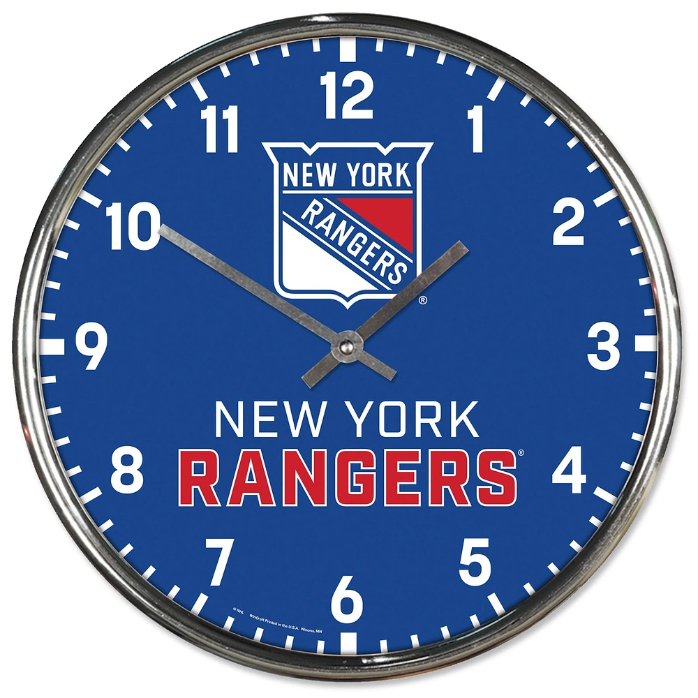 WinCraft New York Rangers Chrome Wall Clock