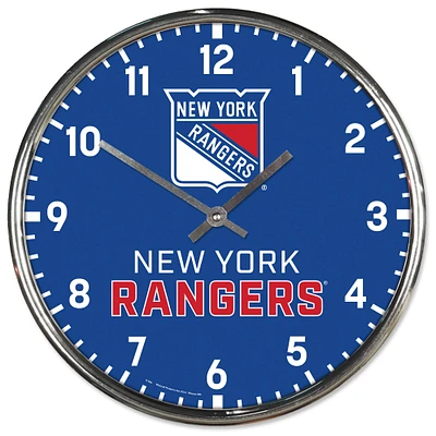 Horloge murale chromée WinCraft New York Rangers