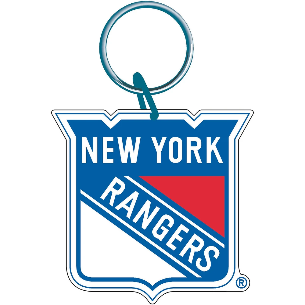 Porte-clés acrylique de qualité supérieure avec logo de l'équipe des Rangers de New York de WinCraft