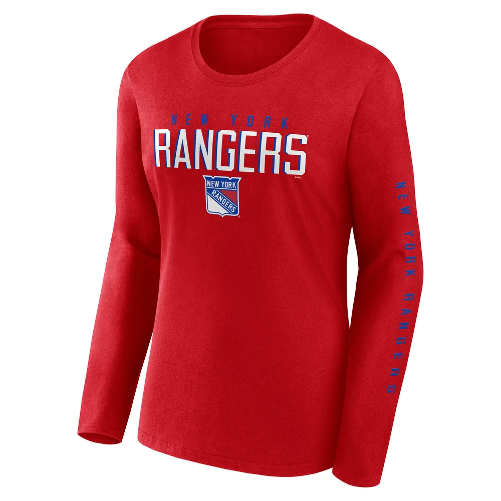 V110793 Rangrs 0484 EX 25 NHL W/LS TEE TEELADL-S 3W08-0484-2N-BMN #1