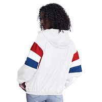 Veste à capuche surdimensionnée entièrement zippée G-III Sports by Carl Banks pour femme, blanche