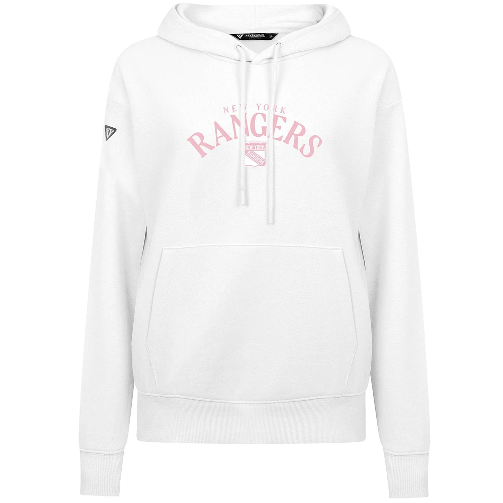 Sweat à capuche blanc pour femme Levelwear New York Rangers Mother's Day Adorn