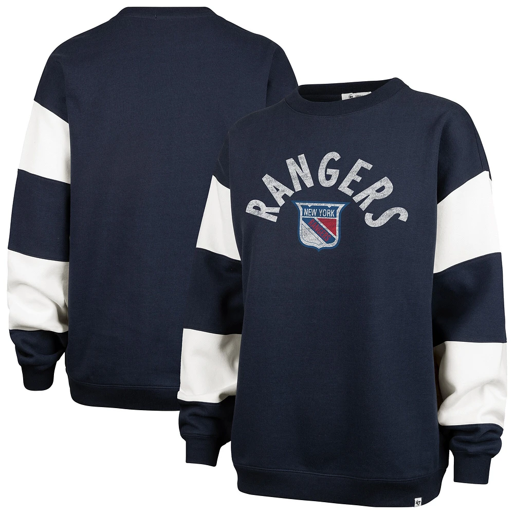 Sweat-shirt à capuche Eephus Barred bleu marine '47 pour femme des New York Rangers