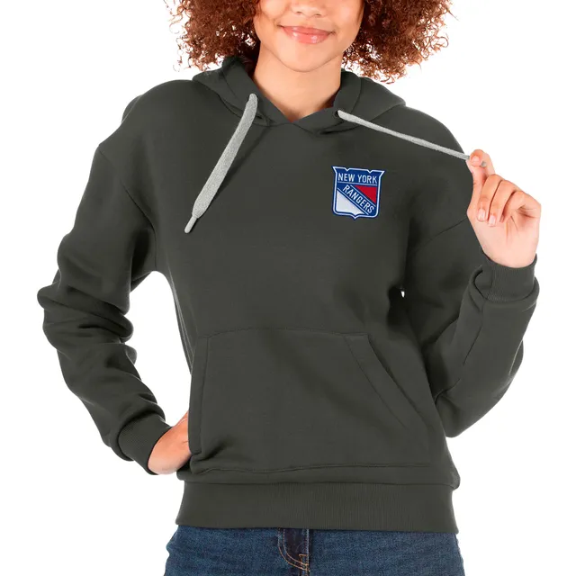 Women's Antigua Charcoal New York Jets Wordmark Victory Full-Zip Hoodie Size: Large