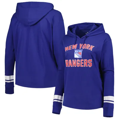 New York Rangers Women's Colorblock Pullover Hoodie Jacket - Blue