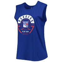 Women's Blue New York Rangers Plus Tank Top