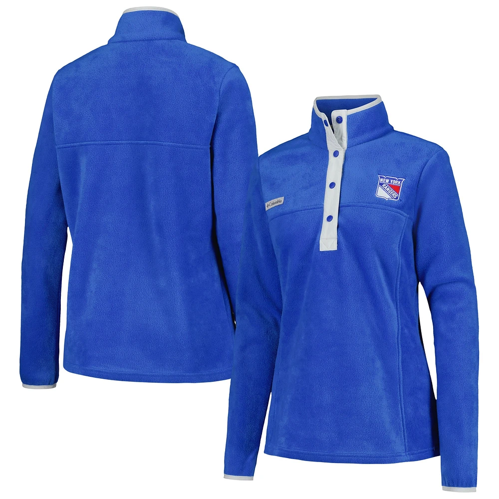 Women's Columbia Blue New York Rangers Benton Springs Half-Snap Jacket