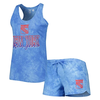 Women's Concepts Sport  Blue New York Rangers Billboard Tank Top & Shorts Sleep Set