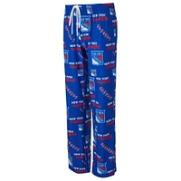 Pantalon en tricot à imprimé intégral Zest New York Rangers bleu Concepts Sport pour femme