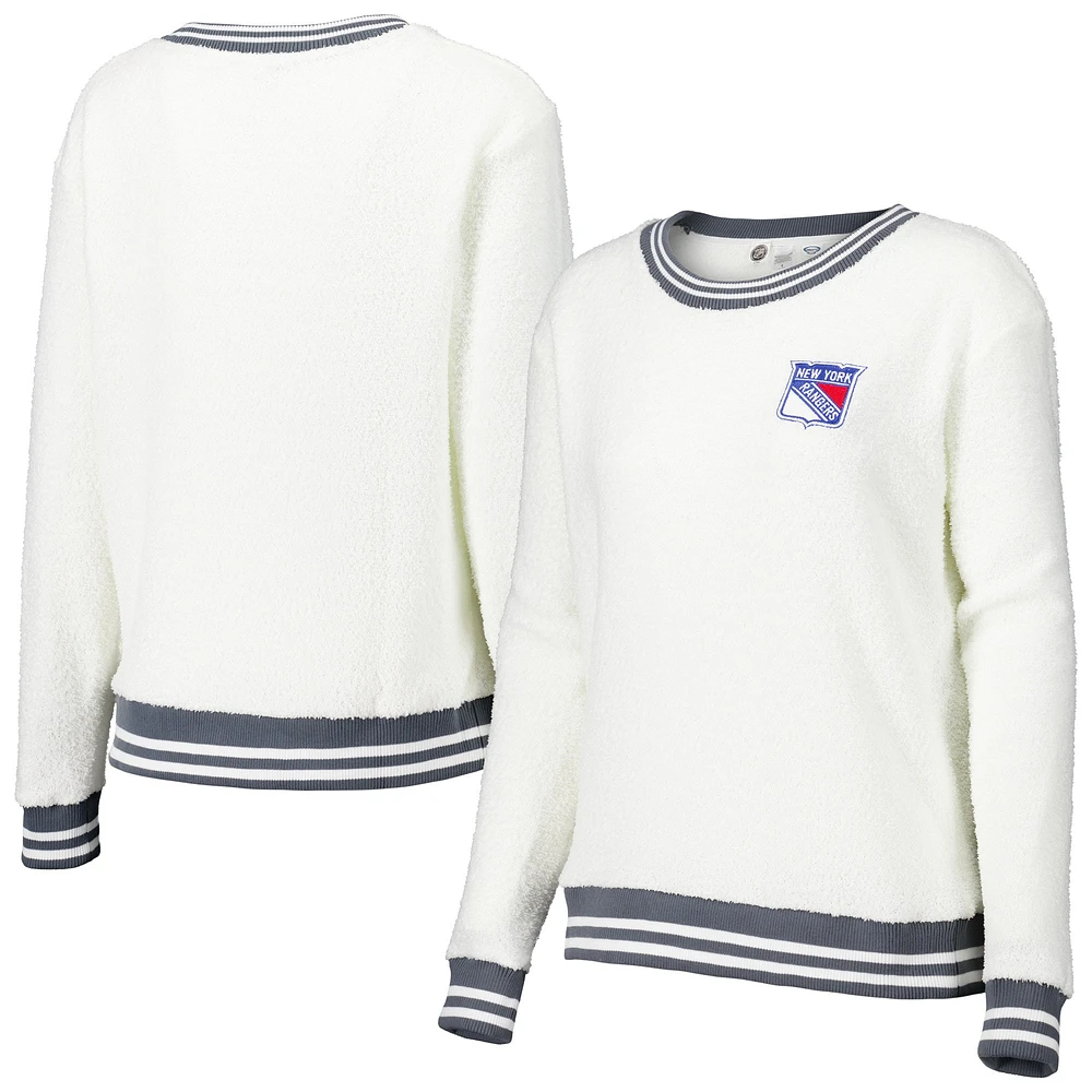 Sweat-shirt Concepts Sport Cream New York Rangers Granite Sherpa pour femmes