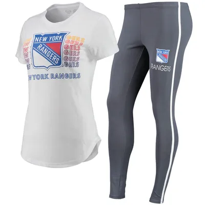 New York Yankees Concepts Sport Women's Sonata T-Shirt & Leggings Sleep Set  - Charcoal/White