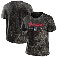 T-shirt noir pour femme Fanatics Breakaway des Rangers de New York