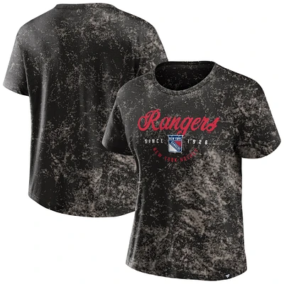 Women's Fanatics  Black New York Rangers Breakaway T-Shirt