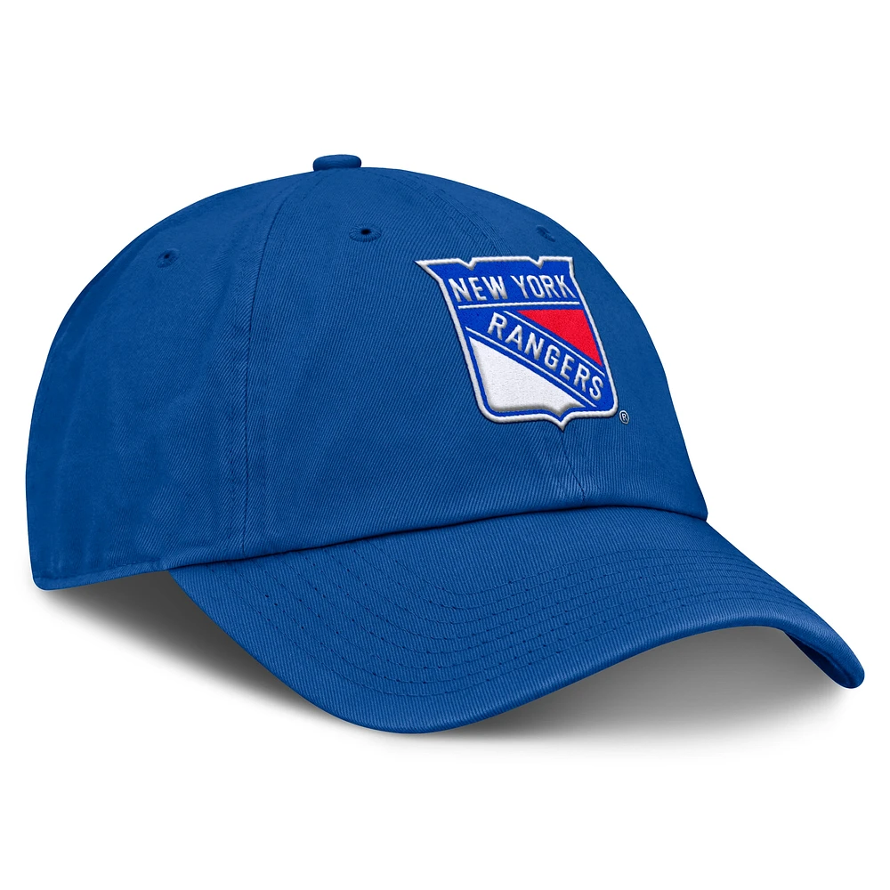 Casquette ajustable avec logo Core des New York Rangers bleu fanatiques pour femme