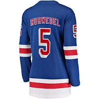 Maillot de joueur échappé à domicile des Fanatics Chad Ruhwedel New York Rangers, bleu, pour femmes