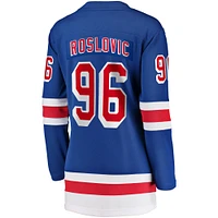 Maillot de joueur échappé à domicile Fanatics Jack Roslovic bleu des Rangers New York pour femmes