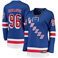 Maillot de joueur échappé à domicile Fanatics Jack Roslovic bleu des Rangers New York pour femmes