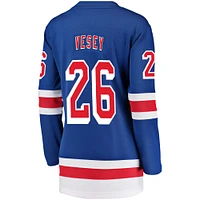 Maillot de joueur échappé des New York Rangers Jimmy Vesey Fanatics pour femmes, bleu