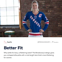 Maillot de joueur échappé des New York Rangers Jimmy Vesey Fanatics pour femmes, bleu