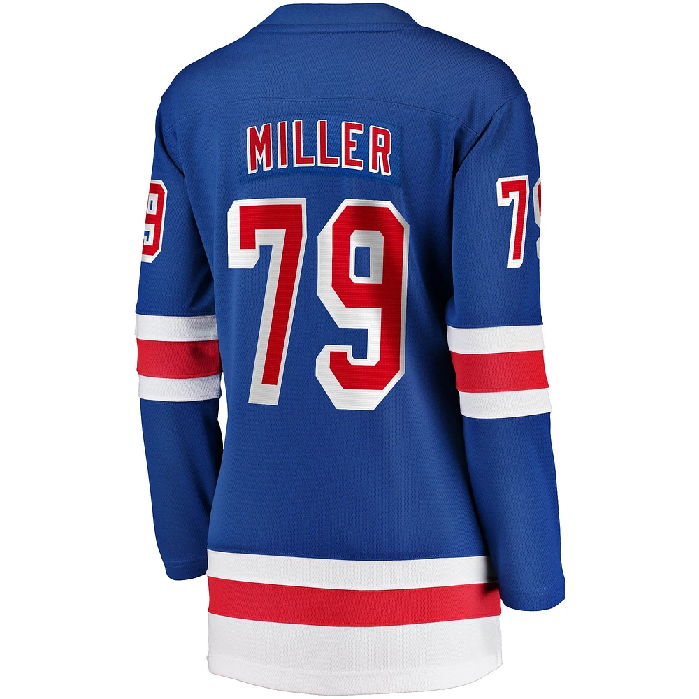 Maillot Breakaway à domicile des New York Rangers Fanatics K'Andre Miller bleu pour femmes