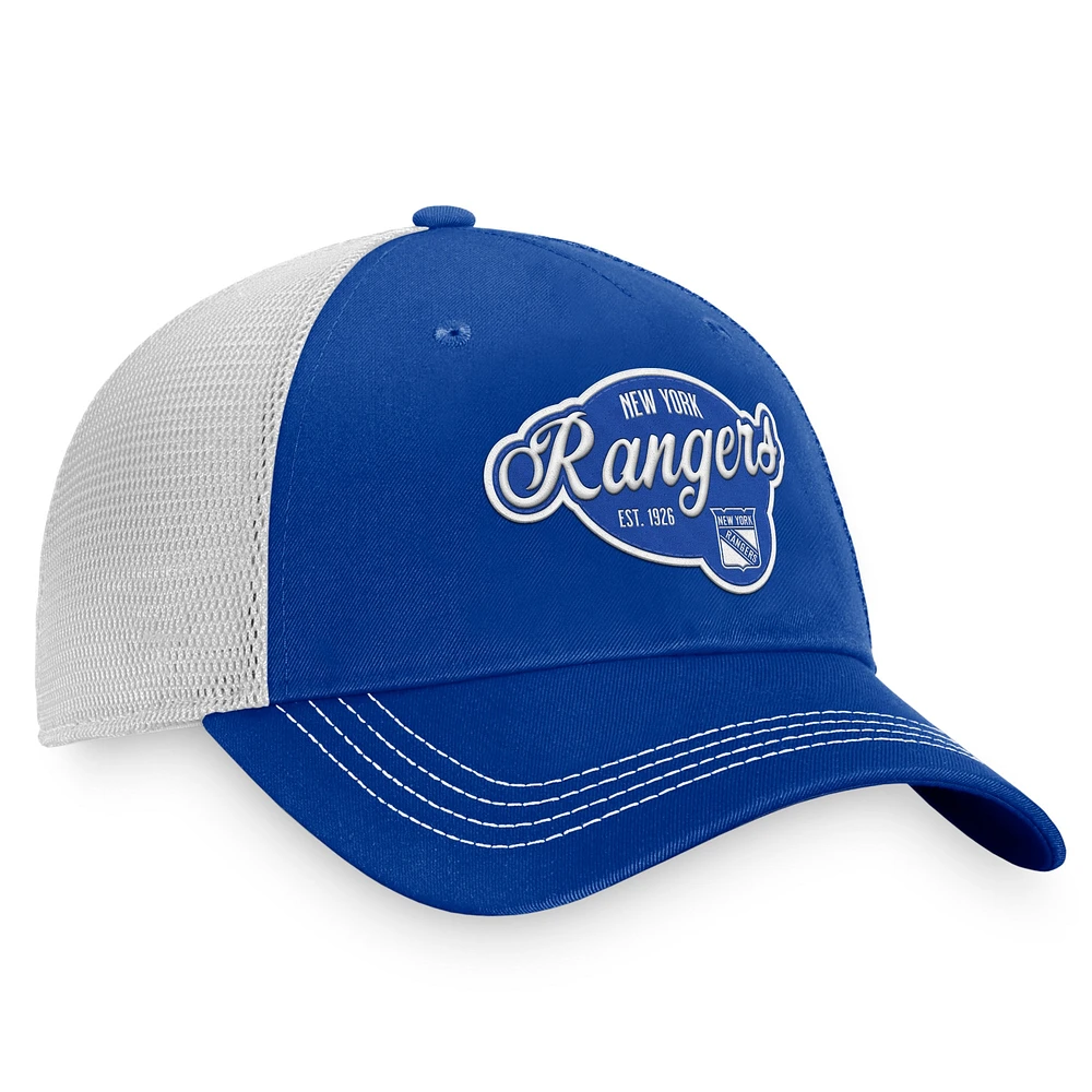 Women's Fanatics Navy/White New York Rangers Fundamental Trucker Adjustable Hat