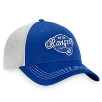 Casquette réglable Fanatics pour femmes, bleu marine/blanc, New York Rangers Fundamental Trucker