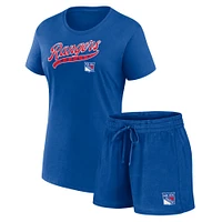 Women's Fanatics New York Rangers Start to Finish T-Shirt & Shorts Combo Pack