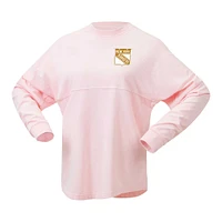 Women's Fanatics Pink New York Rangers Spirit Jersey Long Sleeve T-Shirt