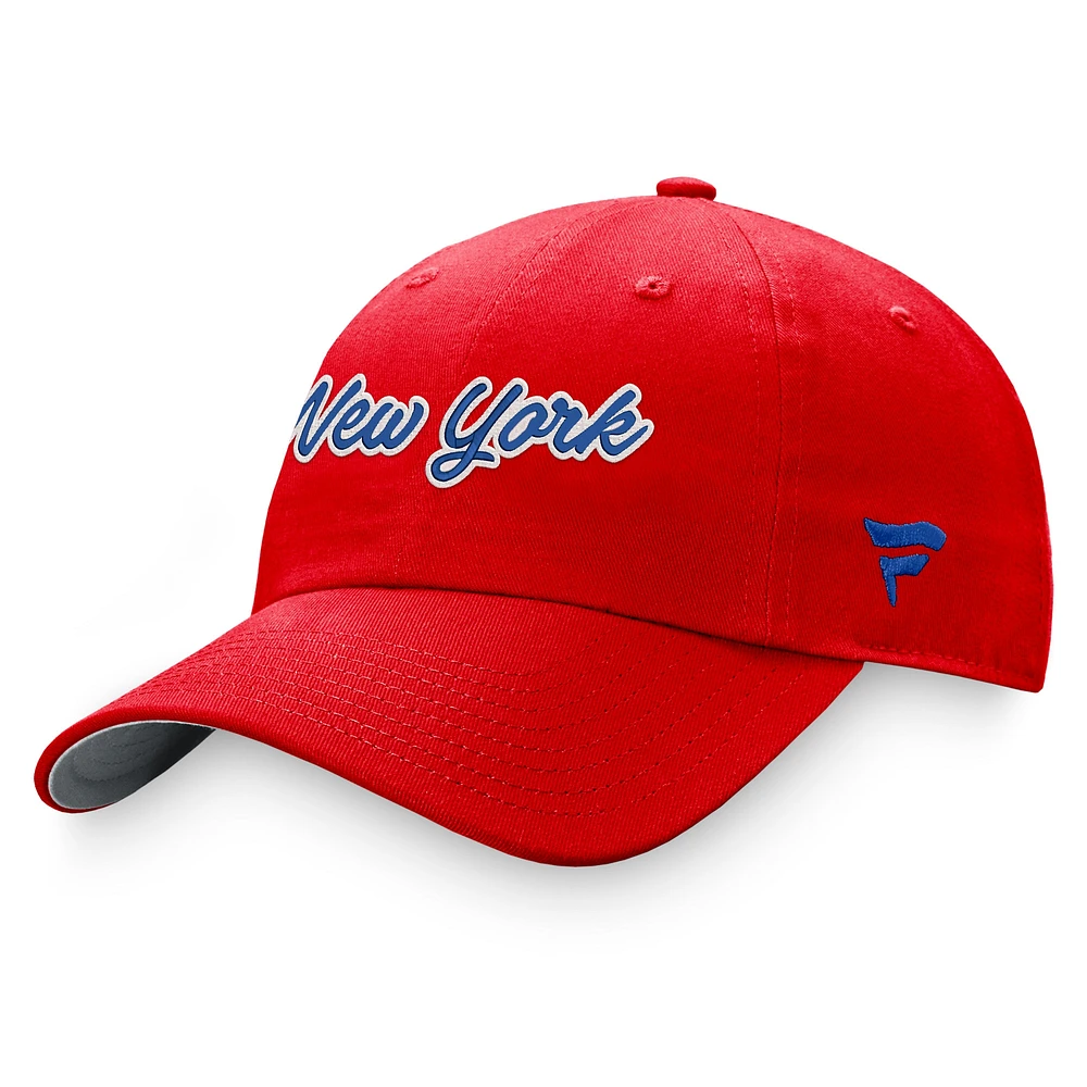 Women's Fanatics Red  New York Rangers Breakaway Adjustable Hat