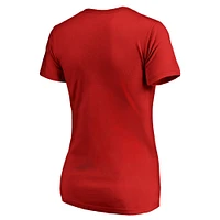 Women's Fanatics Red New York Rangers Jolly Plus V-Neck T-Shirt