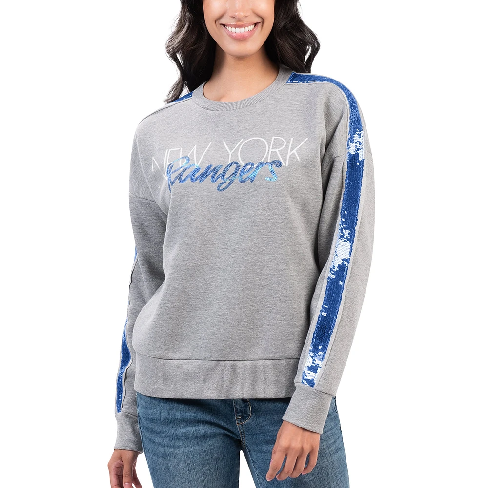 Sweat-shirt gris G-III 4Her par Carl Banks pour femmes des New York Rangers Penalty Box