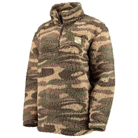 Women's G-III Sports by Carl Banks Camo New York Rangers Sherpa Quarter-Zip Jacket